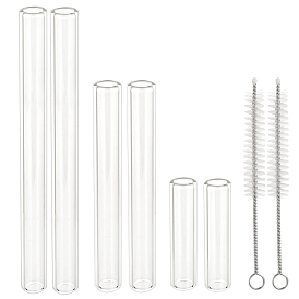 Olycraft Lab Supplies Set, Including 14Pcs Glass Borosilicate Blowing Tubes & Nylon Tube Pipe Brushes