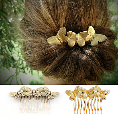 Vintage Butterfly Hair Comb - Minimalist and Elegant Hair Accessory for Women.