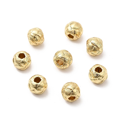 Плетеные круглые латунные бусины, без кадмия и без свинца, стойки покрытие, долговечный