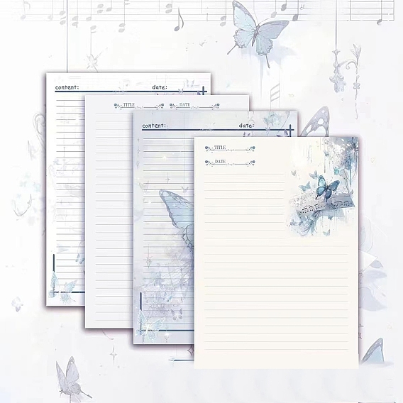 Блокнот с рисунком бабочки, наклейки с наклейками, для офисного школьного чтения