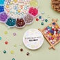 DIY Candy Color Bracelet Making Kit, Including Round & Cube Acrylic & ABS Plastic Pearl Beads, Elastic Thread