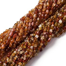 Натуральный красный агат бисер нитей, самородки