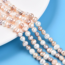 Нити из натурального культивированного пресноводного жемчуга, барочный жемчуг кеши жемчужные бусы, двух сторон полированной