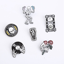 Safety Brooch Pin, Alloy Enamel Badge for Suit Shirt Collar