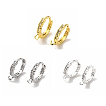 Латунная фурнитура для хооп серег, с кубического циркония