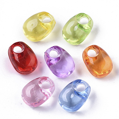 Прозрачные как пластиковые подвески, овальные