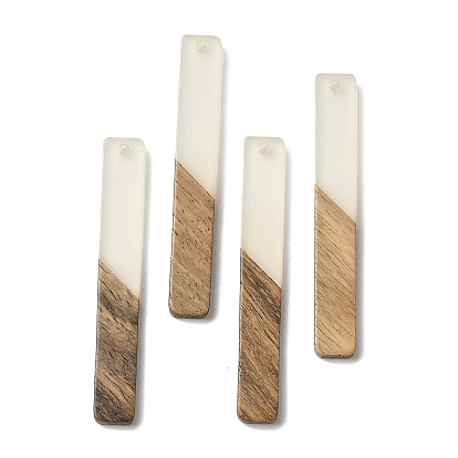 Светящийся в темноте кулон из дерева и смолы, прямоугольник амулеты