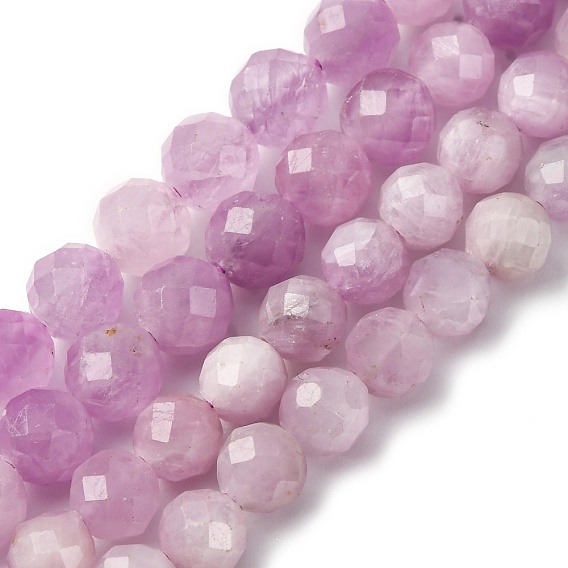 Природные кунцит бисер нитей, граненые, круглые