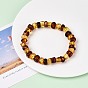 Браслеты из натурального янтаря с эластичными бусинами для мужчин и женщин, самородки