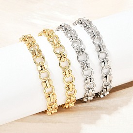 304 из нержавеющей стали ссылку цепи браслеты, плоско-круглые