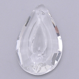 Colgantes de cristal transparente, para colgantes de cristal de araña, facetados, lágrima