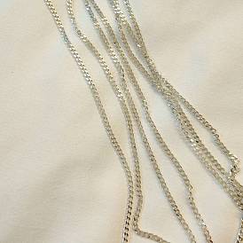 925 граненые цепочки-бордюры из стерлингового серебра, пайки