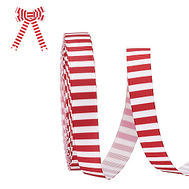 Polyester Stripe Pattern Ribbon, for Gift Decoration