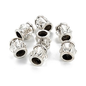European Alloy Beads, Tibetan Style Large Hole Beads, Column