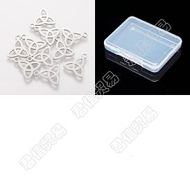 30Pcs 304 Stainless Steel Charms, Laser Cut, Trinity Knot/Triquetra, Irish