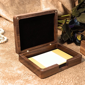 Cajas magnéticas de paquete de joyería de madera, cajas de almacenamiento de joyas, Rectángulo