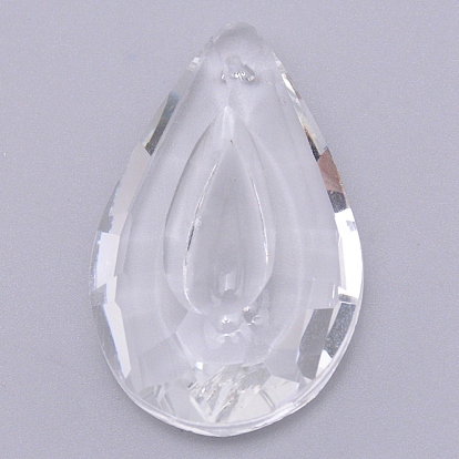 Colgantes de cristal transparente, para colgantes de cristal de araña, facetados, lágrima