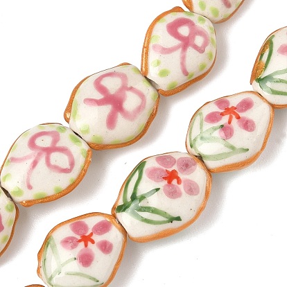 Фарфоровые бусины ручной работы, бусины ручной работы, с эмалью