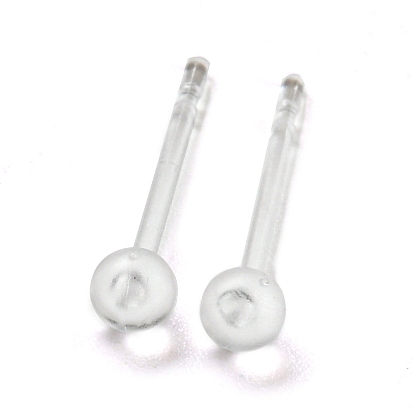 Resin Stud Earring Findings, Ball