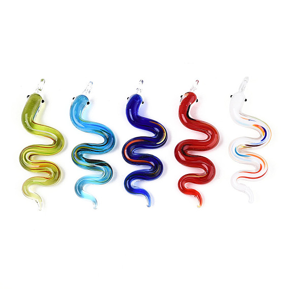 Большие подвески, лэмпворк, ручная работа , змея