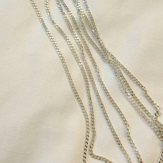 925 граненые цепочки-бордюры из стерлингового серебра, пайки