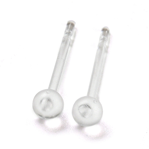 Resin Stud Earring Findings, Ball