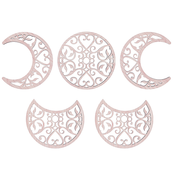 Полые деревянные настенные украшения, декор стен, декор дверей, фаза луны