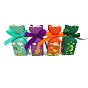 Boîte d'emballage de bonbons en forme de rectangle, boîte de cadeau de fête de mariage, avec ruban, motif de dinosaure