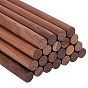30 piezas de palitos de madera redondos encerados, varillas de espiga, para los niños juguete, material modelo de construcción, suministros de artesanía de macramé