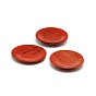 Natural Red Jasper Plate Display Decorations, Gemstone Home Decorations, 49~51x6~10mm