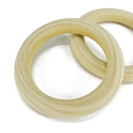 Solid Wood Bag Handles, Round Ring, for Purse Making