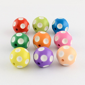 Bubblegum acrylique opaque perles rondes