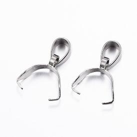 304 Stainless Steel Pendant Pinch Bails