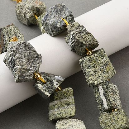 Необработанные грубые натуральные серебряные бусины из яшмы, самородки, с бисером