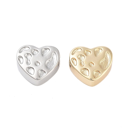 Латунные бусины, без кадмия, без никеля и без свинца, сердце с пазом