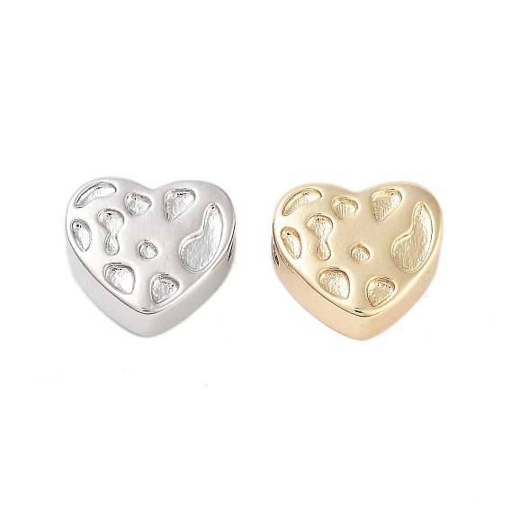 Латунные бусины, без кадмия, без никеля и без свинца, сердце с пазом