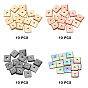Unicraftale Vacuum Plating 304 Stainless Steel Spacer Beads, Square, Mixed Color