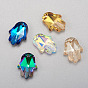Pendentifs en verre, facette, hamsa main / main de fatima / main de miriam