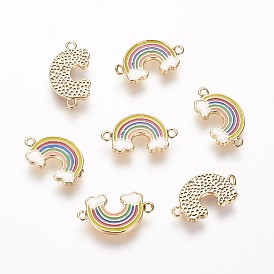 Соединители латунные эмалевые звенья, без кадмия, без никеля и без свинца, радуга