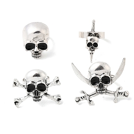 Регулируемые кольца из сплава на Хэллоуин, череп