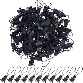 100Pcs Plastic Camera Strap Adapters, Side Release Buckle, Detachable Nylon Loop String Connector, with 100Pcs Brass Split Rings