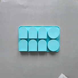 Food Grade DIY Soap Making Silicone Molds, Resin Casting Molds, For UV Resin, Flat Round & Arch