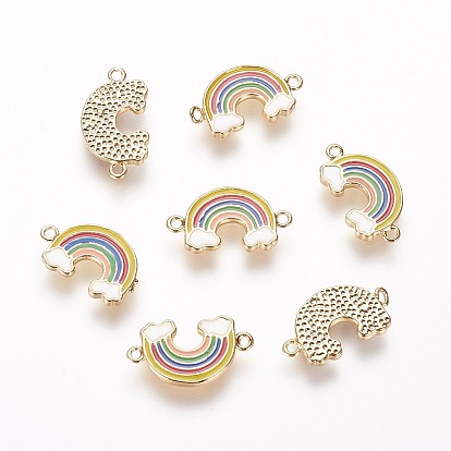 Соединители латунные эмалевые звенья, без кадмия, без никеля и без свинца, радуга