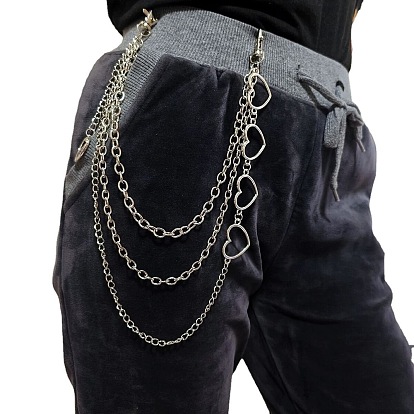 Сплав сердце звено 3 слой цепи ремни для брюк