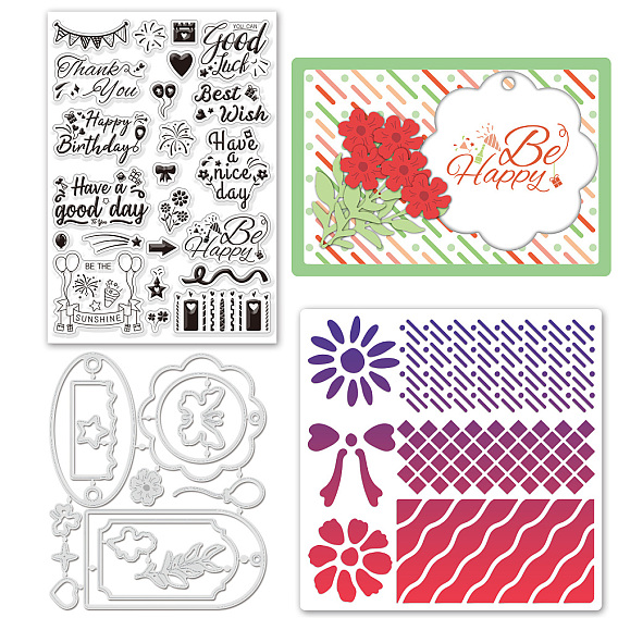 1 трафареты для резки штампов из углеродистой стали, с 1 штампами из листового ПВХ, 1 Трафареты для рисования домашних животных из ПК