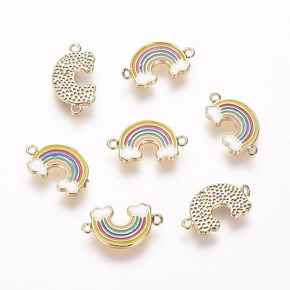 Соединители латунные эмалевые звенья, без кадмия, без никеля и без свинца, радуга