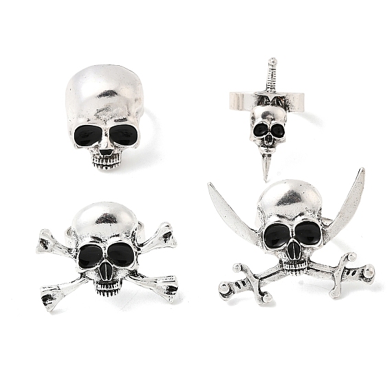 Регулируемые кольца из сплава на Хэллоуин, череп