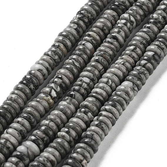 Натуральные нити из бисера пикассо, рондель