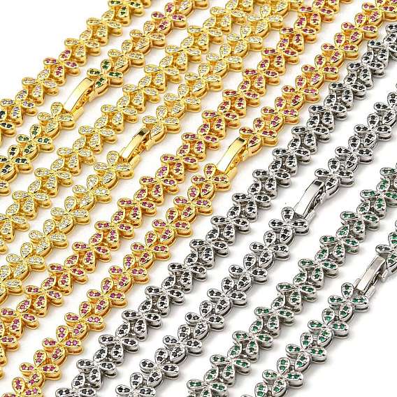 Ожерелья с звеньями бабочки из латуни и циркония, долговечный, без кадмия и без свинца