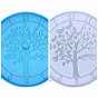 Плоские круглые формы с рисунком дерева, сделай сам, пищевые силиконовые формы для часов, формы для литья смолы, для уф-смолы, изготовление изделий из эпоксидной смолы